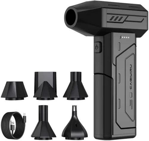 Limpiador de Aire Comprimido, Plumero de Aire Inalámbrico de 130000RPM de Super Potencia, Soplador Sin Escobillas Recargable, Mini Soplador