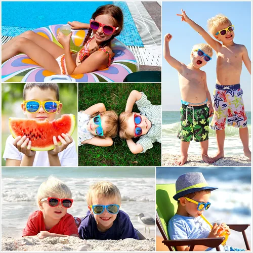 Miniatura 7 de GIFTINBOX Gafas de sol para niños a granel, paquete de 24 lentes de sol para niños, recuerdo de fiesta con protección UV para niños y niñas