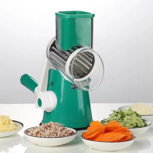 Miniatura 6 de Cambom Rallador giratorio de queso, triturador de queso de manivela para queso fresco, verduras, nueces, base de succión antideslizante, cepillo