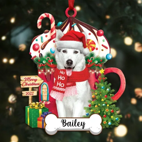 Miniatura 55 de Amantes de los perros de Navidad – Navidad de perros disponibles para muchos perros Shi Tzu – Adorno con forma personalizada, adorno de Navidad
