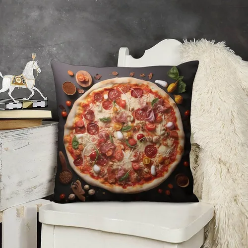 Miniatura 9 de Pots and Pans, Kitchen Clock and Cooking Art Velvet Square Decorative Throw Pillow Covers 12 "x12 Throw Pillow Covers for Outdoor Home Decor