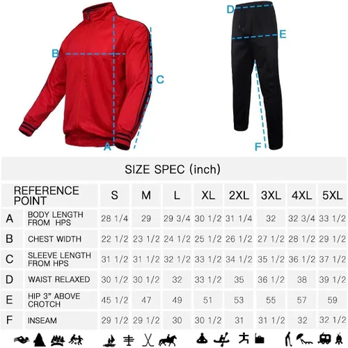 Miniatura 7 de AKsit Conjunto deportivo de 2 piezas con capucha para hombre