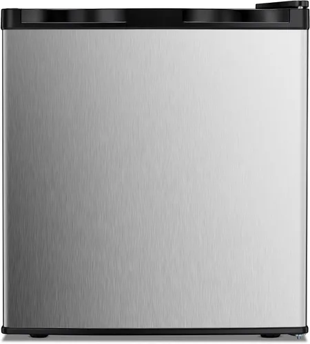 Miniatura 14 de Kismile Mini congelador, congelador vertical de 1.1 pies cúbicos con puerta individual reversible, estantes extraíbles, congelador pequeño con Negro