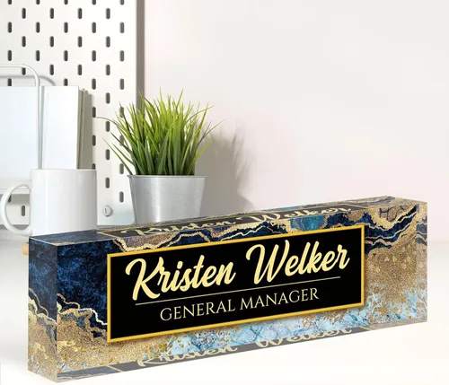 Miniatura 45 de Placa de nombre personalizada para escritorio, placa de nombre de escritorio personalizada, decoración de oficina para mujeres y hombres, accesorios