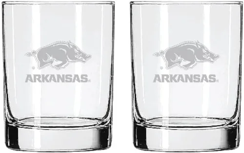 Miniatura 35 de Texas A&M Aggies - Juego de 2 vasos (2 caras), acabado satinado, roca (o whisky)