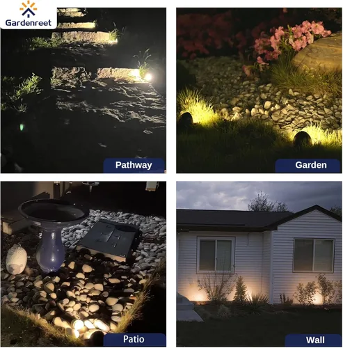 Miniatura 5 de Gardenreet - Luz de pozo de latón de 12 V para exteriores, impermeable, iluminación de paisaje, faro superior de bajo voltaje LED Ip65, bronce