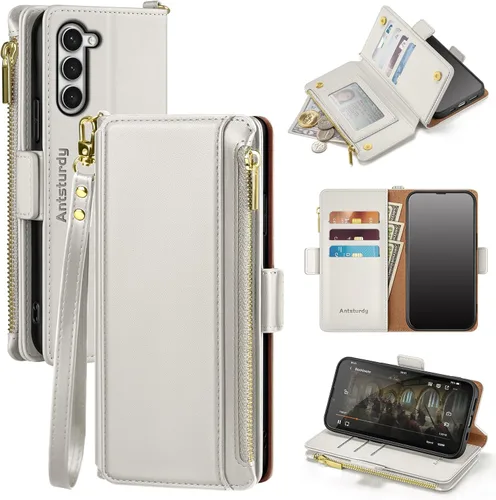 Miniatura 8 de Antsturdy Funda compatible con Samsung Galaxy S23 FE 5G con tarjetero para mujeres y hombres, funda de teléfono con bloqueo RFID, funda protectora