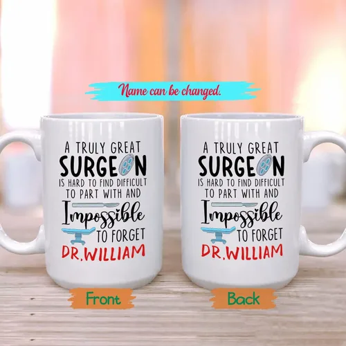 Miniatura 2 de Taza de café con nombre personalizada para hombres, mujeres, cirujano médico, taza de café blanca personalizada para cirujano ortopédico, taza