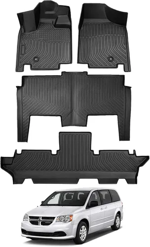 Miniatura 10 de Cartist Alfombrillas personalizadas para VW Atlas 2018-2025 2026 (asientos de banco de 7 pasajeros), juego completo de 3 filas para accesorios
