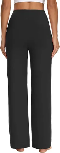 Miniatura 4 de Sarin Mathews Pantalones de yoga para mujer, corte de bota, holgados, cómodos, de pierna ancha, pantalones de entrenamiento con bolsillos