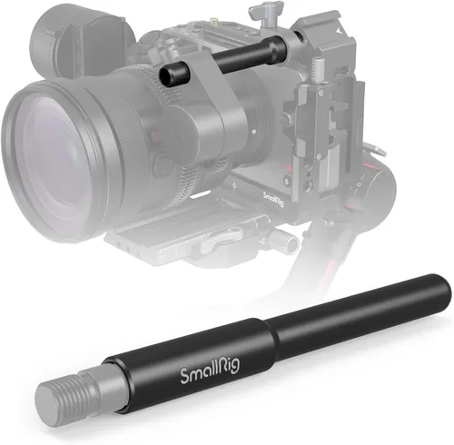SmallRig Adaptador de abrazadera de varilla de 0.472 in a 0.591 in, varilla de aleación de aluminio de 4.7 in (4.7 pulgadas) con rosca interior M12,