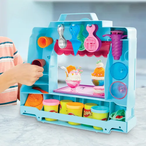 Miniatura 6 de Play-Doh Kitchen Creations Juguete Camión de Helados Playset para Niños, 20 Accesorios de Cocina de Juguete, 5 Colores, Juguetes Preescolares