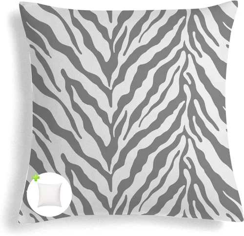 Miniatura 25 de Paquete de 2 cojines decorativos impermeables para exteriores con insertos para muebles de patio, cojines cuadrados de 18 x 18 pulgadas, resistentes