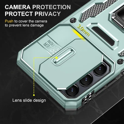 Miniatura 4 de Para Samsung Galaxy A16 5G Funda con Protector de Pantalla y con Cubierta de Cámara, Soporte Giratório de 360° Grado Militar (Resistente) Protector