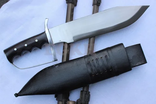 Miniatura 5 de Bowi grande de lucha D-Guard de 13 pulgadas, cuchillo Khukuri para exteriores, machete de hoja Kukri - Hecho a mano por EGKH Khukuri House Nepal