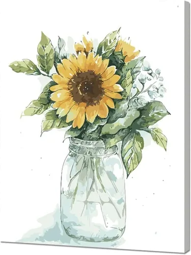 Miniatura 8 de ArtBud Kits de pintura por números para adultos y niños, fácil para principiantes, madera enmarcada en lienzo, flores, pintura acrílica
