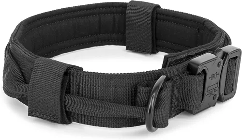 Miniatura 2 de Wolf Tactical Collar de perro - Collar militar resistente para perros grandes - Negro, Talla M