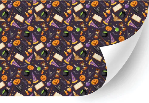 Miniatura 7 de HTV4U Vinilo de transferencia de calor con estampado de Halloween (zigzag de Halloween, 18.5 pulgadas x 3 yardas), papel de transferencia de prensa