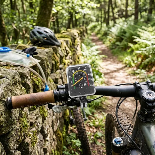 Miniatura 4 de Keenso Velocímetro de ciclismo, velocímetro de computadora odómetro mecánico computadora Código de montaña Tabla y piezas de repuesto