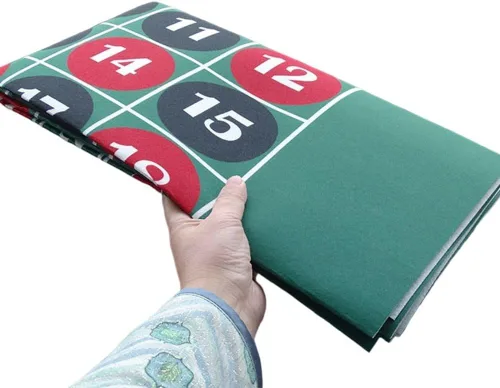 Miniatura 7 de Alfombrilla de diseño de ruleta portátil de 70.9x35.4 in, tapete de mesa de ruleta, tapete de dados para fiesta familiar, kit de juego