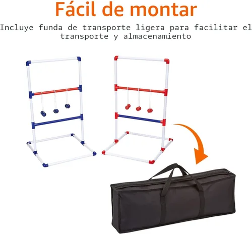 Miniatura 6 de Amazon Basics - Juego de lanzamiento de escalera, rojo/azul