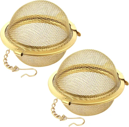 Luckyiren Infusor de bola de té con cadena; filtro de filtro de té de malla fina de acero inoxidable de alta calidad, colador de colador, tamiz para