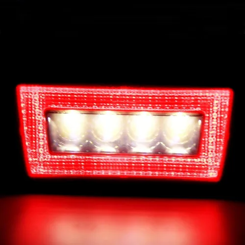 Miniatura 4 de F1 estilo parachoques trasero inferior LED luz antiniebla freno retroceso lámpara compatible con Subaru WRX STI XV Impreza 2011+ (lente ahumada)