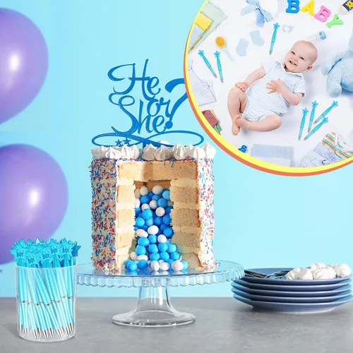Miniatura 4 de Outus 48 bolígrafos azules para baby shower, bolígrafos a granel It's a Boy Favors Baby Supplies para invitados, regalos de anuncio de nacimiento
