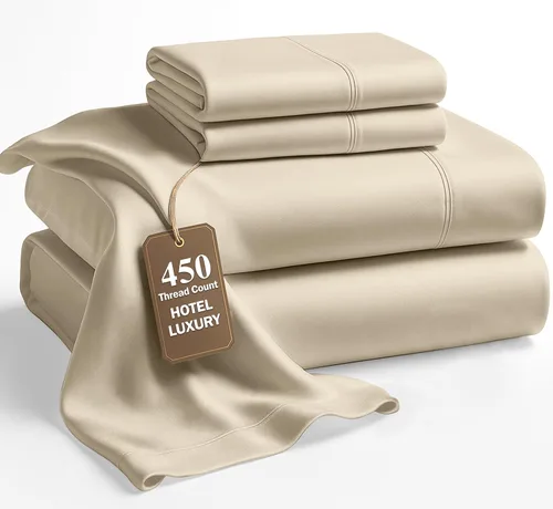 Miniatura 54 de LANE LINEN - Sábanas tamaño Split King para cama ajustable, 450 hilos, 100% algodón, 2 sábanas bajeras individuales XL, con bolsillo profundo, 05
