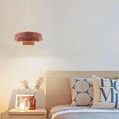 Miniatura 6 de Lámpara Colgante Rosa con Enchufe, Luz Colgante Moderna de Mediados de Siglo, Accesorios de Lámpara Colgante, Luz Colgante de Estilo Nórdico
