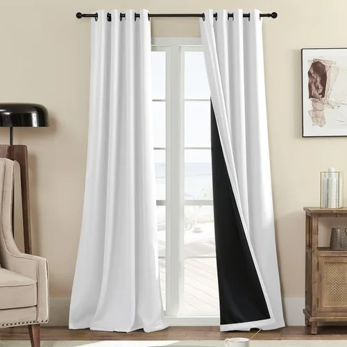 Miniatura 59 de Rutterllow - Cortinas 100% opacas, paneles de cortina con ojales, aislamiento térmico y bloqueo de luz para habitación y sala de estar