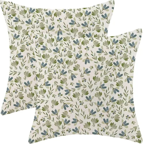 Miniatura 46 de Juego de 2 fundas de almohada decorativas para el 4 de julio, 16 x 16 pulgadas, diseño patriótico de estrellas azul marino del Día