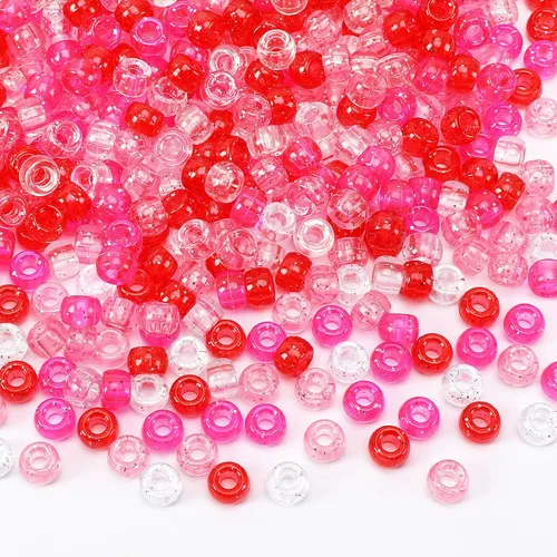 Miniatura 14 de UPINS 1200 cuentas de poni con purpurina de Navidad a granel para collares, pulseras, aretes, joyería, suministros de decoración de fiesta de 3