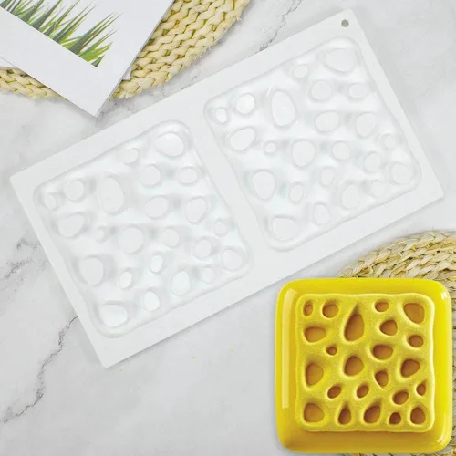 Miniatura 5 de mostsom Molde de silicona geométrico cuadrado para magdalenas, moldes de silicona antiadherentes para hornear pasteles de muffin, magdalenas