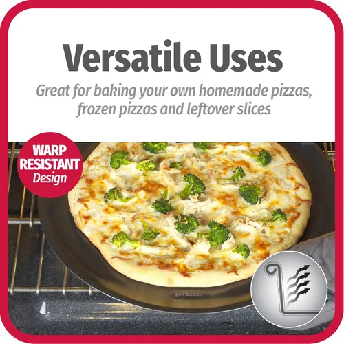 Miniatura 3 de GoodCook AirPerfect - Sartén antiadherente para pizza de 16 pulgadas - Juego de 2 - Bandejas de pizza para horno, bandeja redonda perforada
