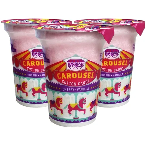 Miniatura 7 de Snacktery Algodón de azúcar rosa y azul: experimenta la dulzura de la feria con algodón de azúcar a granel con sabor a fresa y frambuesa azul, caja