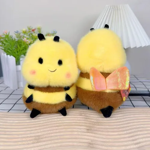 Miniatura 6 de Peluche de abeja realista de 8 pulgadas, lindo animal de peluche de abeja salvaje, ultra suave, regalos Kawaii para niños y adultos, amarillo