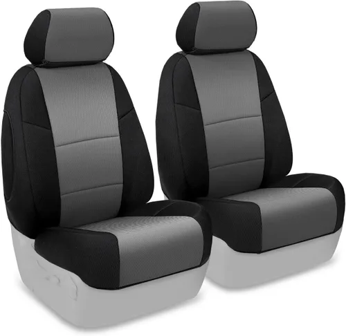 Miniatura 8 de Coverking Custom Fit Funda para asiento Select Chrysler 200 modelos – spacermesh, Negro/Gris Topo (Black/Taupe Insert)