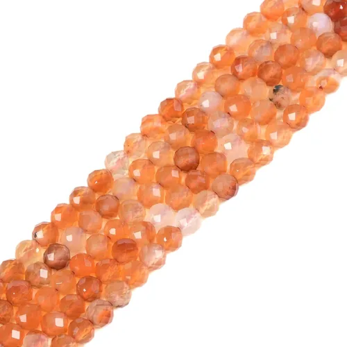 Miniatura 89 de Cuentas redondas facetadas de aguamarina natural de 4mm cuentas sueltas de 16 pulgadas para hacer joyas con cuentas