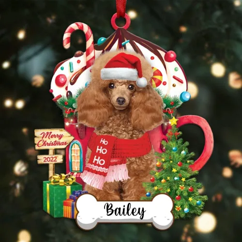 Miniatura 79 de Amantes de los perros de Navidad – Navidad de perros disponibles para muchos perros Shi Tzu – Adorno con forma personalizada, adorno de Navidad