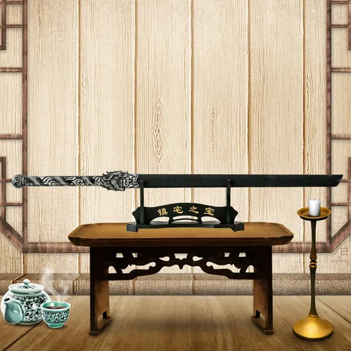 Miniatura 5 de Soporte para espada samurái, soporte para espada Katana Wakizashi Tanto de terciopelo acolchado para colgar en la pared, estante para espadas