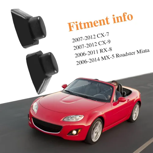 Miniatura 3 de Par de tapas de botón de interruptor de manija de puerta con opción sin llave compatible con Mazda 6 Speed 6 CX-7 RX-8 CX-9 MX-5, repuesto #