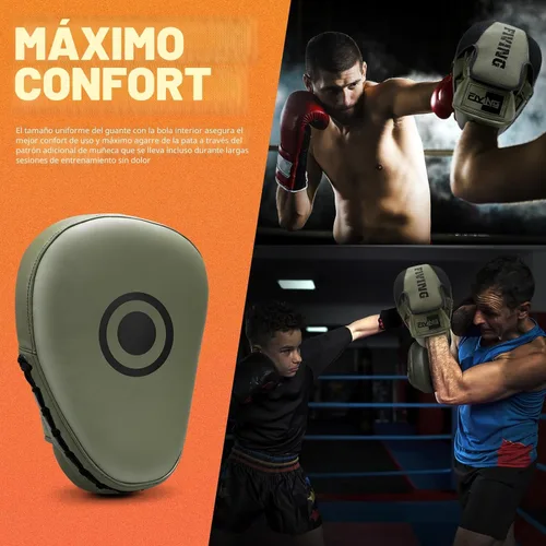 Miniatura 5 de Almohadillas de boxeo para hombres, mujeres y niños, manoplas de cuero para artes marciales, entrenamiento de boxeo, manoplas curvadas para karate