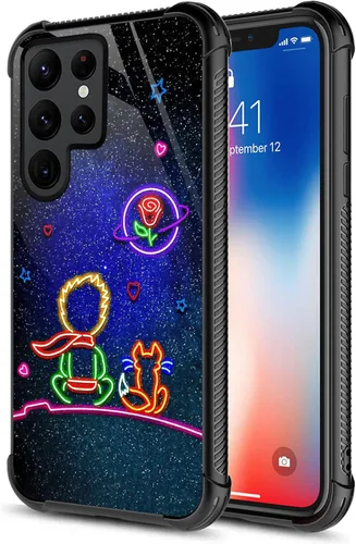 Miniatura 633 de CARLOCA Funda compatible con Samsung Galaxy S22 Ultra, diseño gráfico de Star Howling Wolfs Samsung Galaxy S22 Ultra, diseño gráfico, a prueba