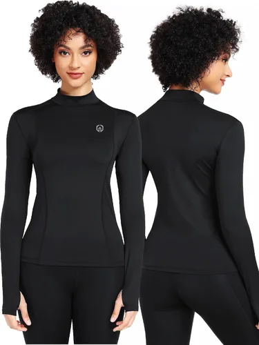 Miniatura 58 de NELEUS - Camisa deportiva de compresión atlética, de manga larga, para mujer, dry fit, paquete de 3