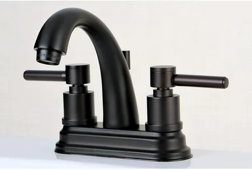 Miniatura 2 de Kingston Brass KS8618DL Concord - Grifo de lavabo con mango de latón doble, 4-3/4 pulgadas, níquel cepillado