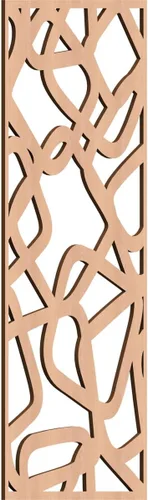Miniatura 163 de Acme Paneles de pared decorativos de madera con calado, 9 3/8 pulgadas de ancho x 24 3/8 pulgadas de alto x 1/4 de alto, roble rojo