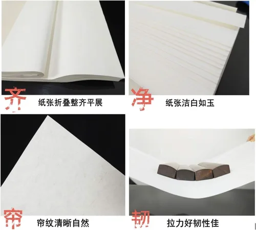 Miniatura 5 de MEGREZ - Papel de arroz japonés para escritura (100 hojas, 13.4 x 13.4 in, 13,38 x 13,38 pulgadas), medio Sheng Shu (medio maduro crudo)