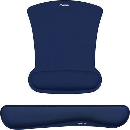 Miniatura 17 de MOSISO Juego de Reposamuñecas para Teclado y Mouse, Alfombrilla Ergonómica con Base Antideslizante para Alivio del Dolor en Casa/Oficina y Escritura