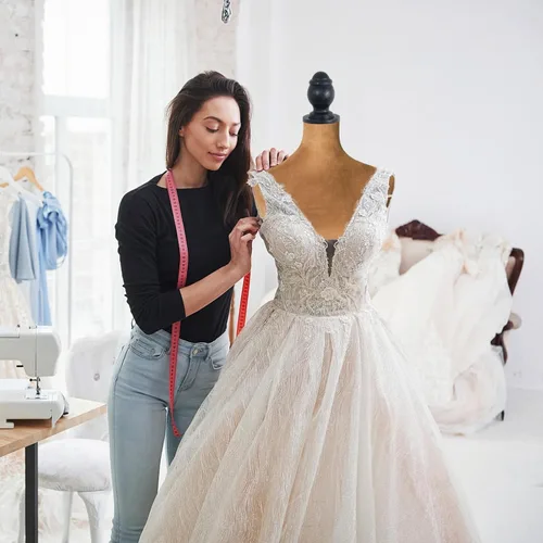 Miniatura 6 de YunHome - Vestido de medio cuerpo femenino con forma de maniquí de torso para ropa, altura de espuma para coser, maniquí desmontable marrón